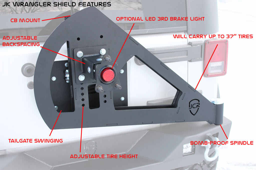 JcrOffroad JK Shield Tire Carrier