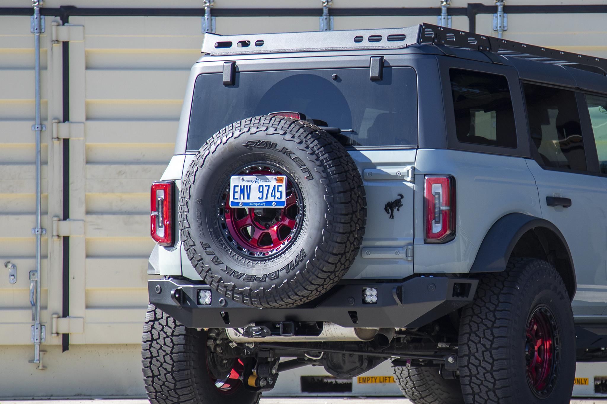 Bronco Factory Spare Tire Carrier License Plate Relocation | 6th Gen (21+)