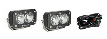 Baja Designs S2 Sport Black LED Auxiliary Light (Pair)