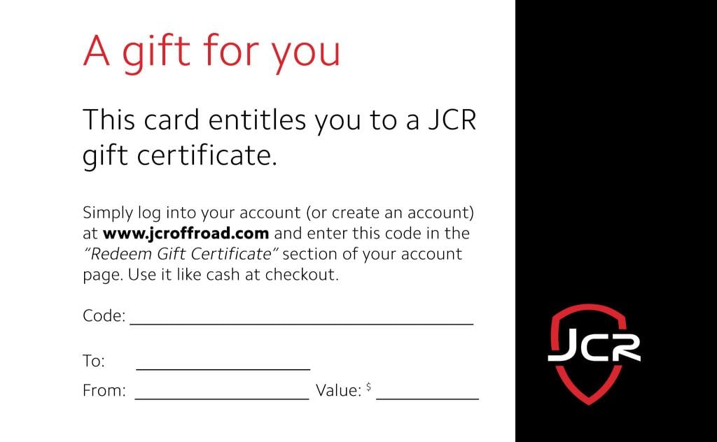 JcrOffroad Gift Card