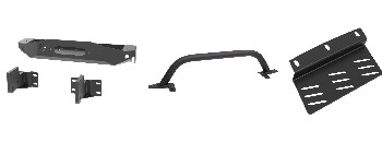 Winch Plate & Baja Hoop Bundle | Ford Bronco Factory Steel Bumper (21+)