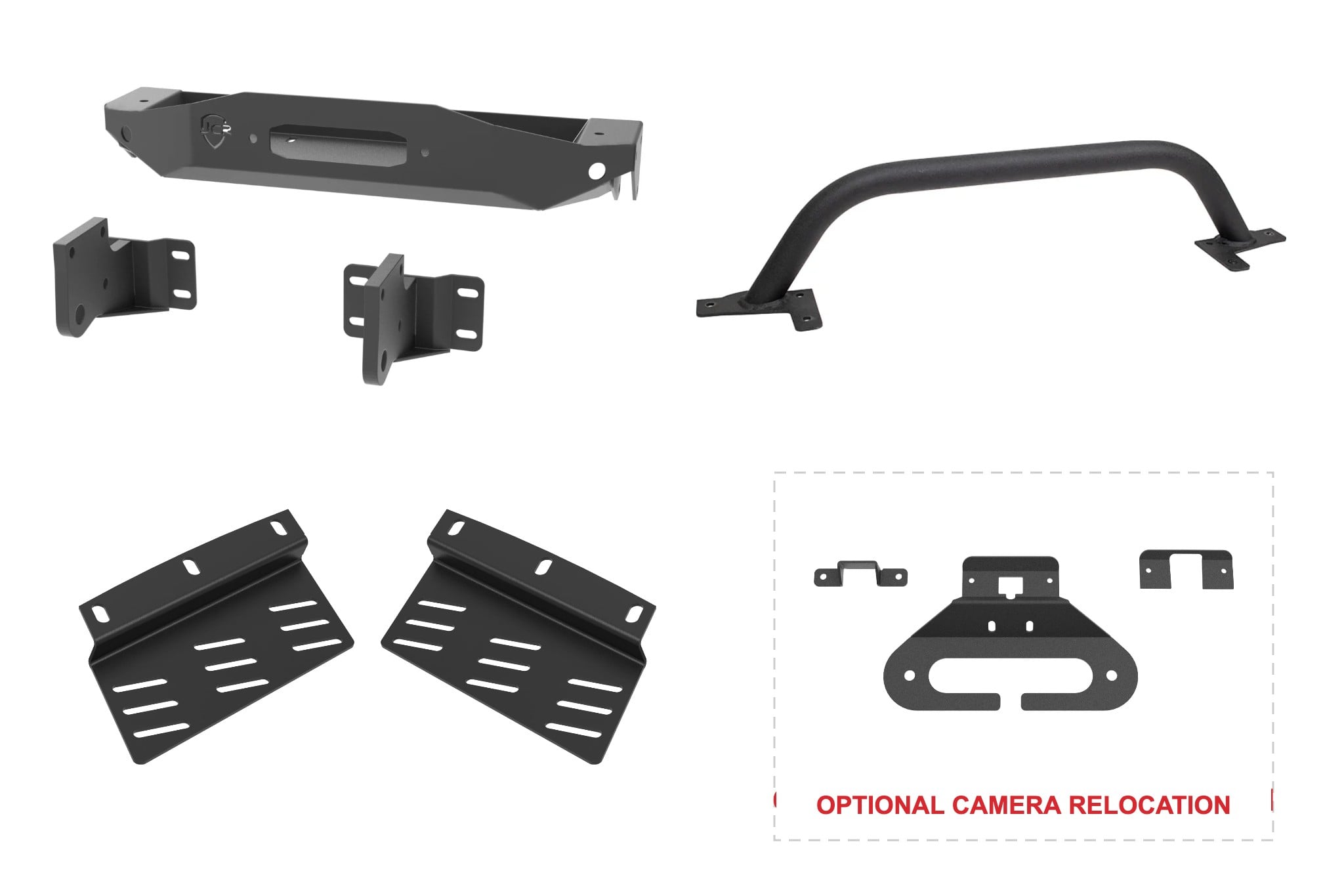 Winch Plate & Baja Hoop Bundle | Ford Bronco Factory Steel Bumper (21+)