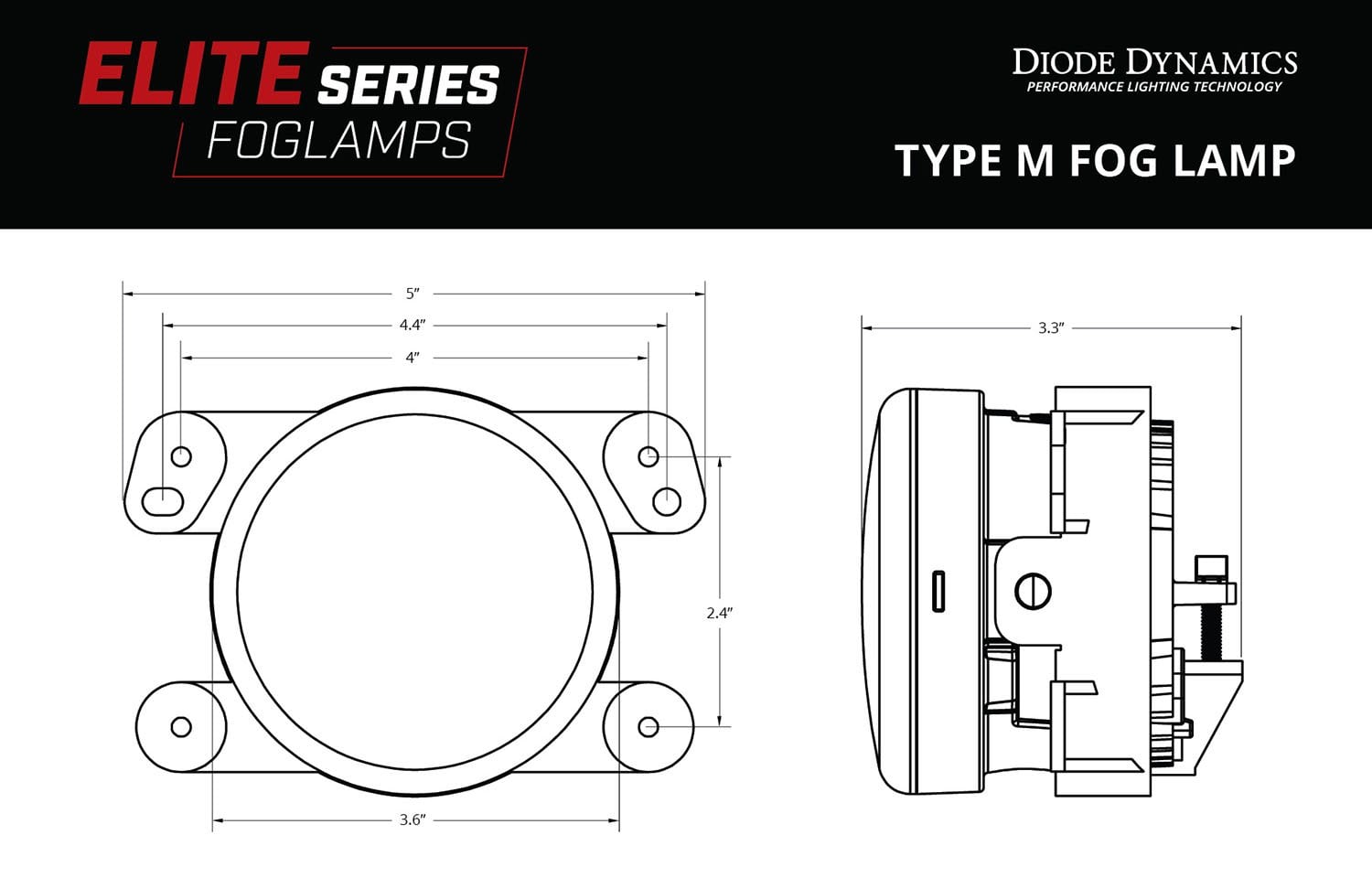 Diode Dynamics Elite Series Fog Lamps (pair) | Jeep Wrangler JL (18+) Plastic Bumper