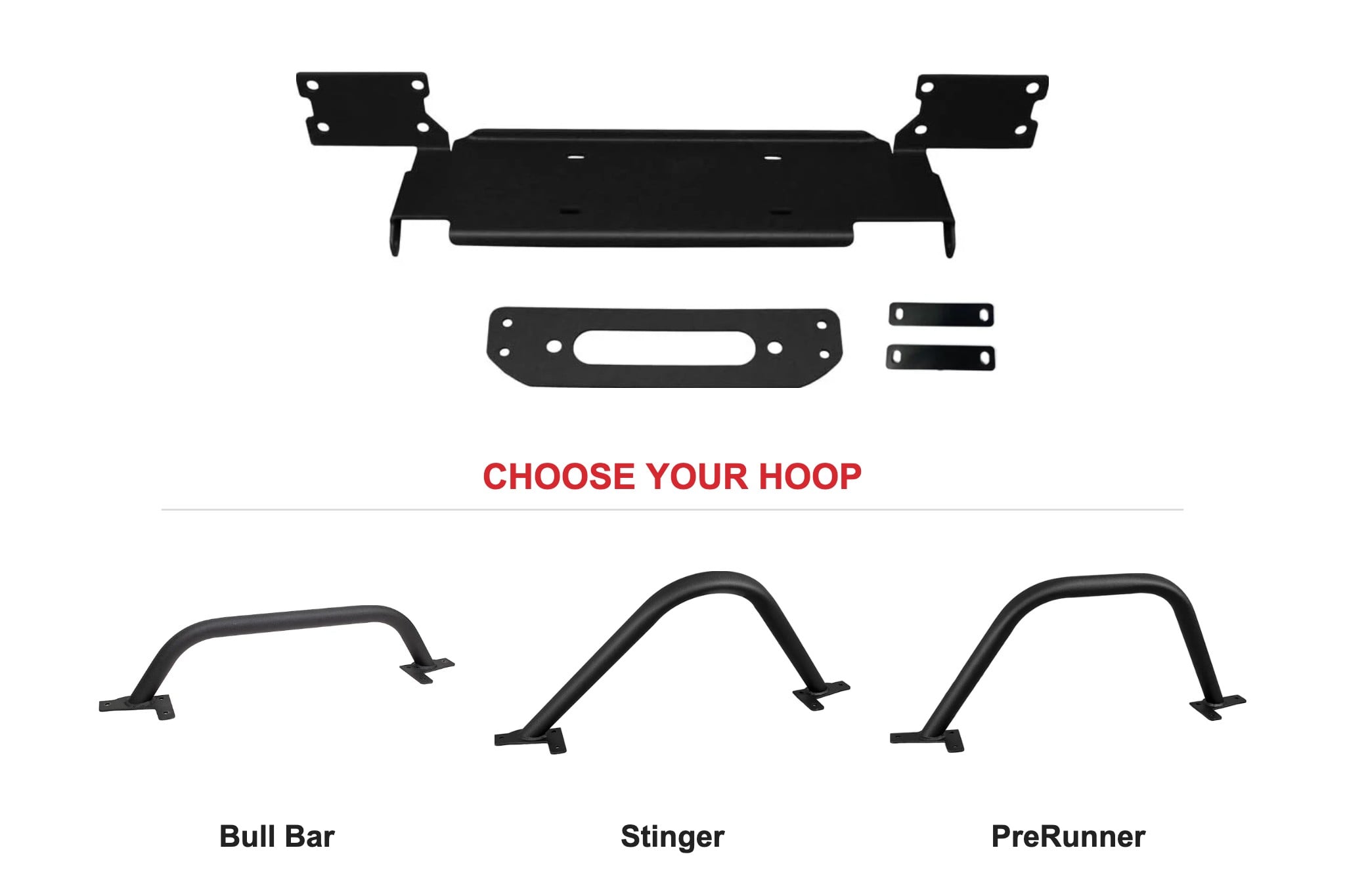 Winch Plate & Hoop Bundle | Jeep Wrangler JL & Gladiator JT Steel Bumper (2018+)