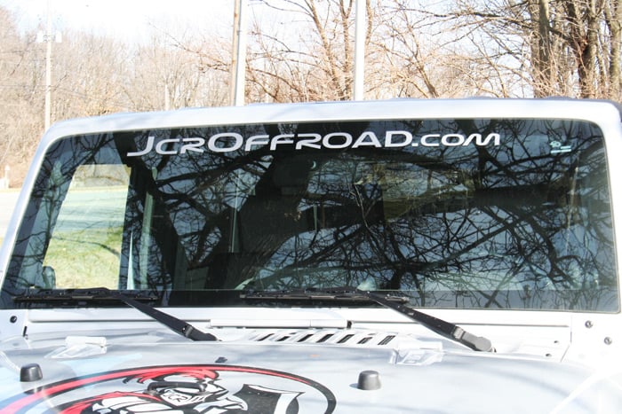 JcrOffroad Windshield Banners - Color:White