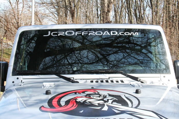 JcrOffroad Windshield Banners - Color:White