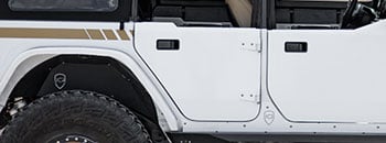 Aluminum Half Doors | Rear | Crusader Trail Doors | Jeep Wrangler JL (2018+) & Gladiator JT (2020+)