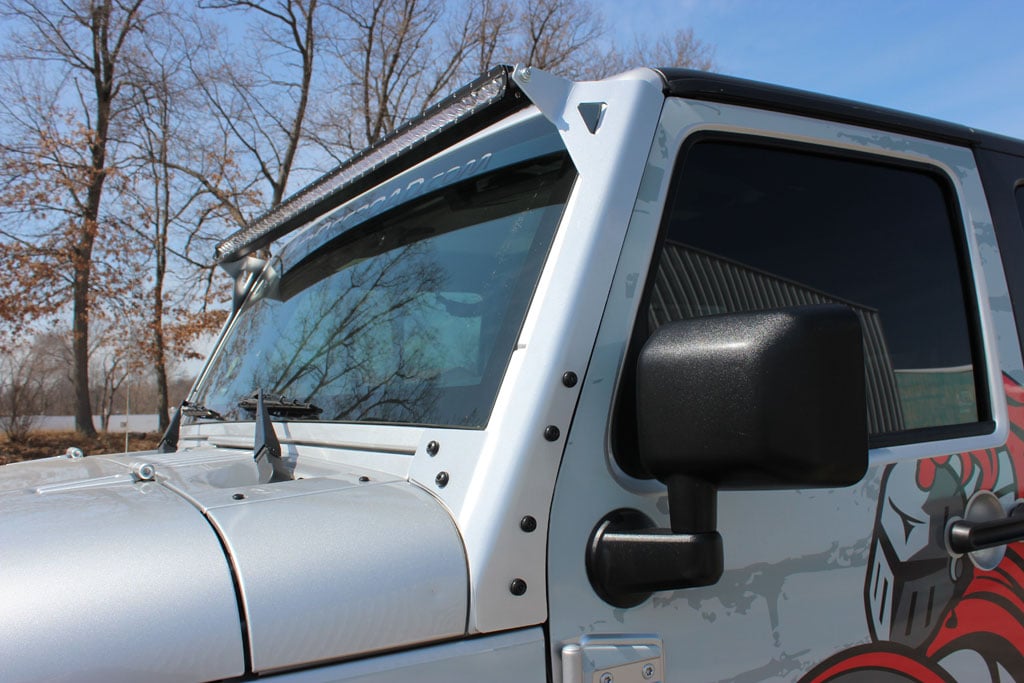 JcrOffroad Jeep Light Bar Mounts 50" Windshield Jeep Wrangler JK
