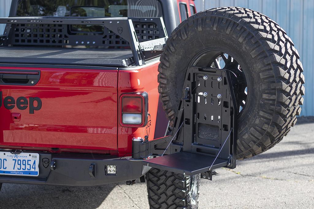 Jeep gladiator tire rack deals