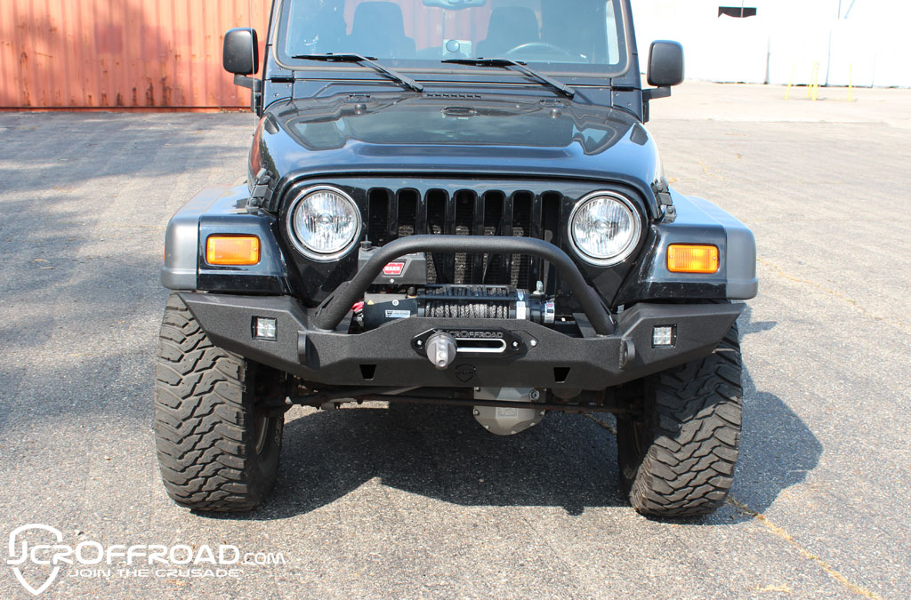 Jeep tj homemade winch bumper #5