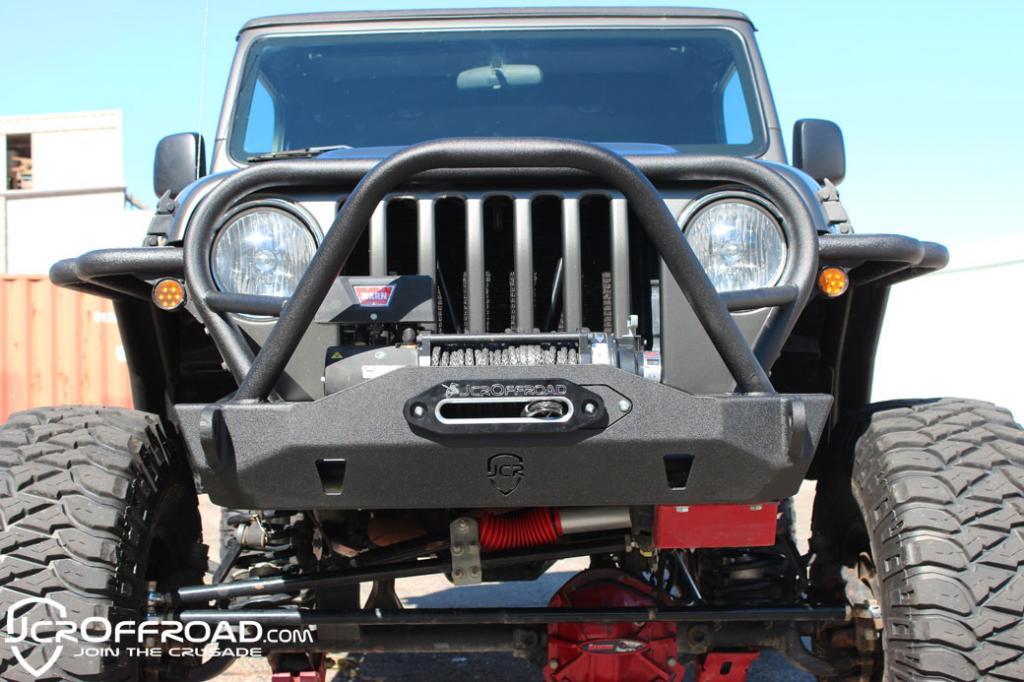 JcrOffroad: Wrangler Front Bumper | Mauler Stubby Deluxe | Jeep TJ (97-06)