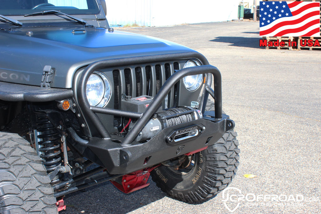 JcrOffroad Wrangler Front Bumper Mauler Stubby Deluxe Jeep TJ (9706)