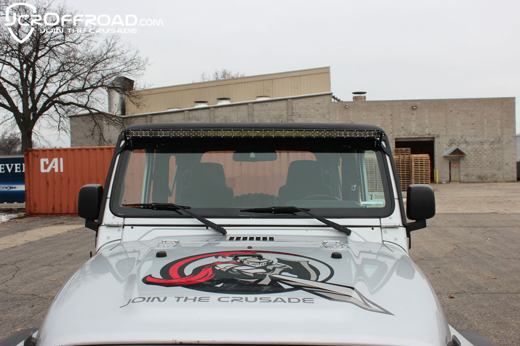 JcrOffroad Wrangler Light Bar Mounts 50" Windshield Jeep TJ, LJ