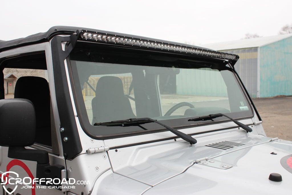 JcrOffroad Wrangler Light Bar Mounts 50" Windshield Jeep TJ, LJ