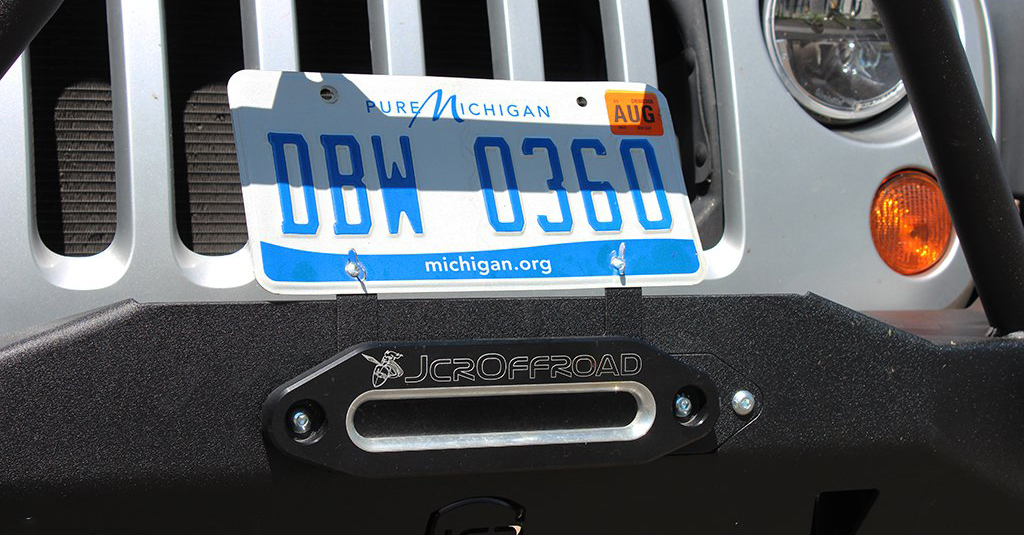 Jeep Cj Parts >> JcrOffroad: Jeep Front License Plate | Winch Fairlead Mount | Universal Jeep Cj Parts >> JcrOffroad: Jeep Front License Plate | Winch Fairlead Mount | Universal
