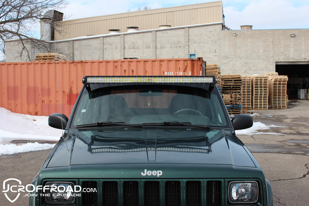 JcrOffroad Jeep Cherokee Light Bar Low Profile 50" LED Mount Jeep