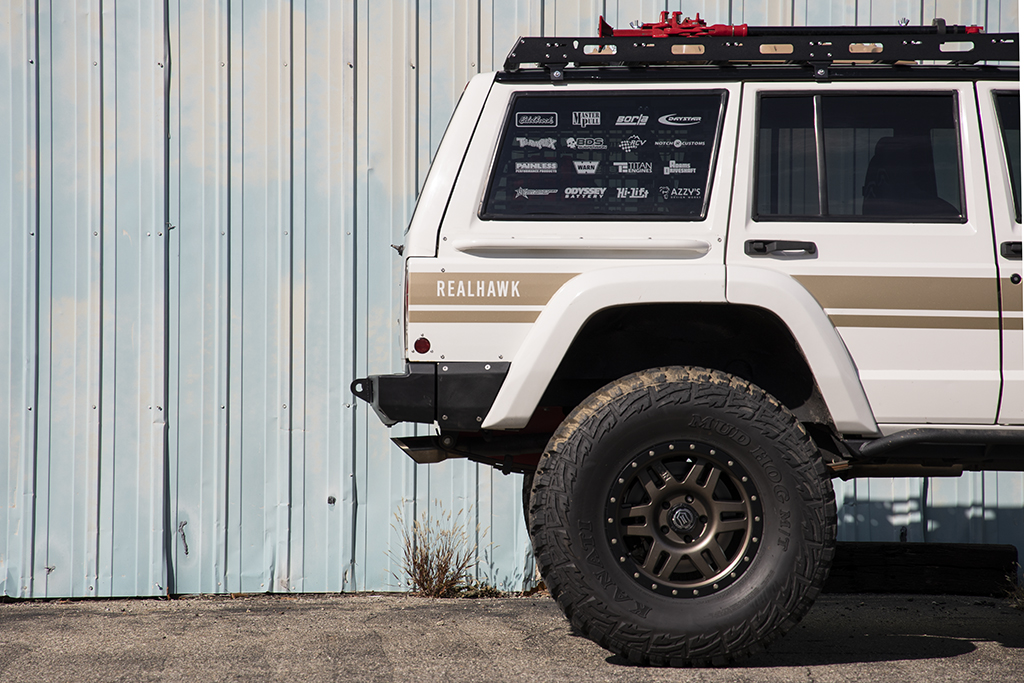 JcrOffroad Jeep XJ Rear Bumper Vanguard Tire Carrier Ready Jeep
