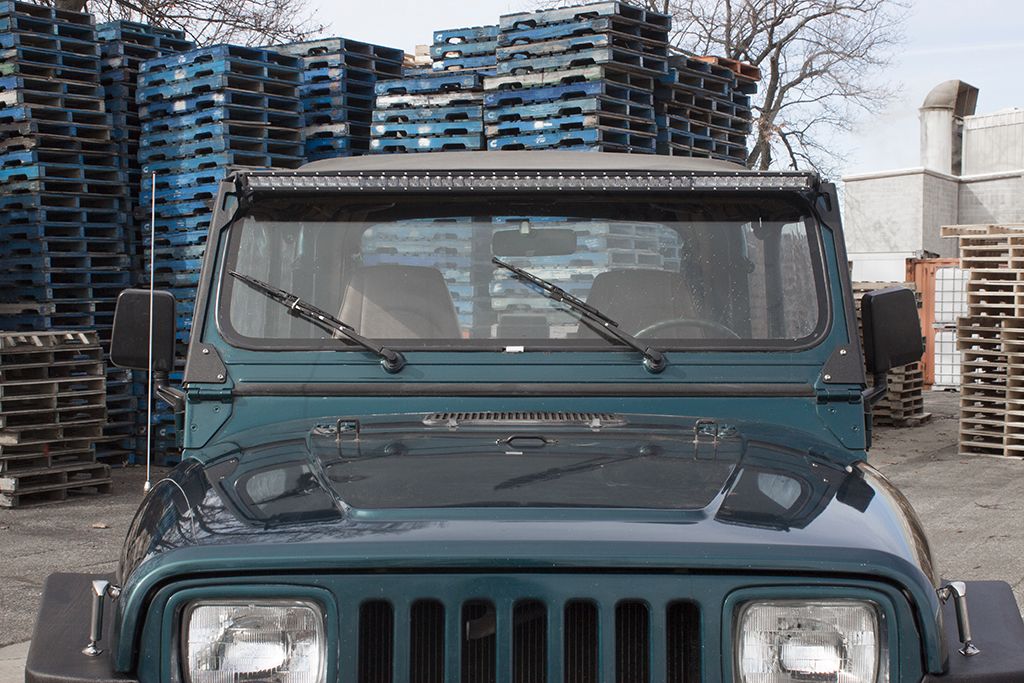 JcrOffroad Wrangler Light Bar Mounts 50" Windshield Jeep YJ (8795)